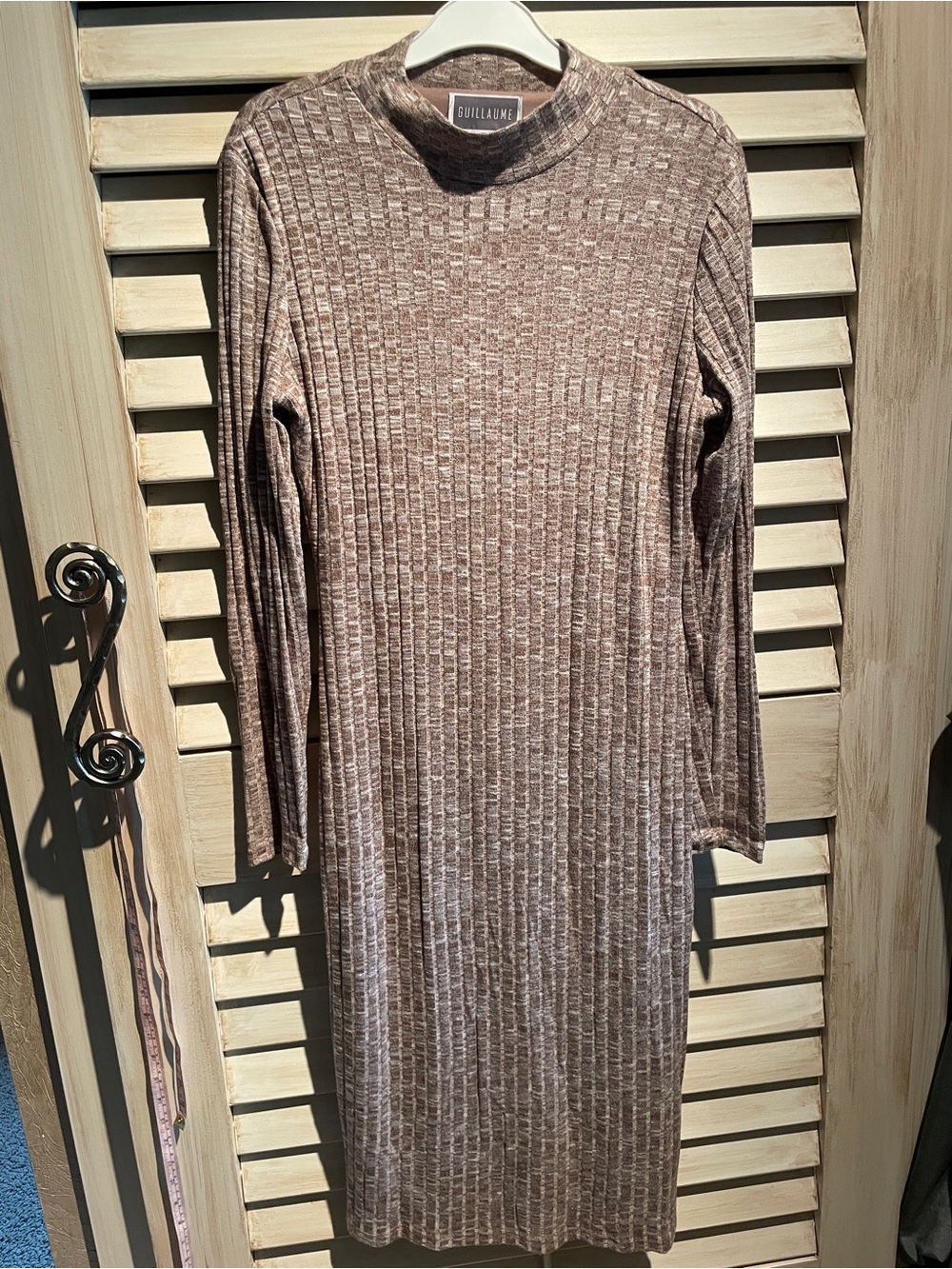 Guillaume - 2 pc Knit Mock Neck Dress + Matching Duster Set - SzM - Picture 10 of 16